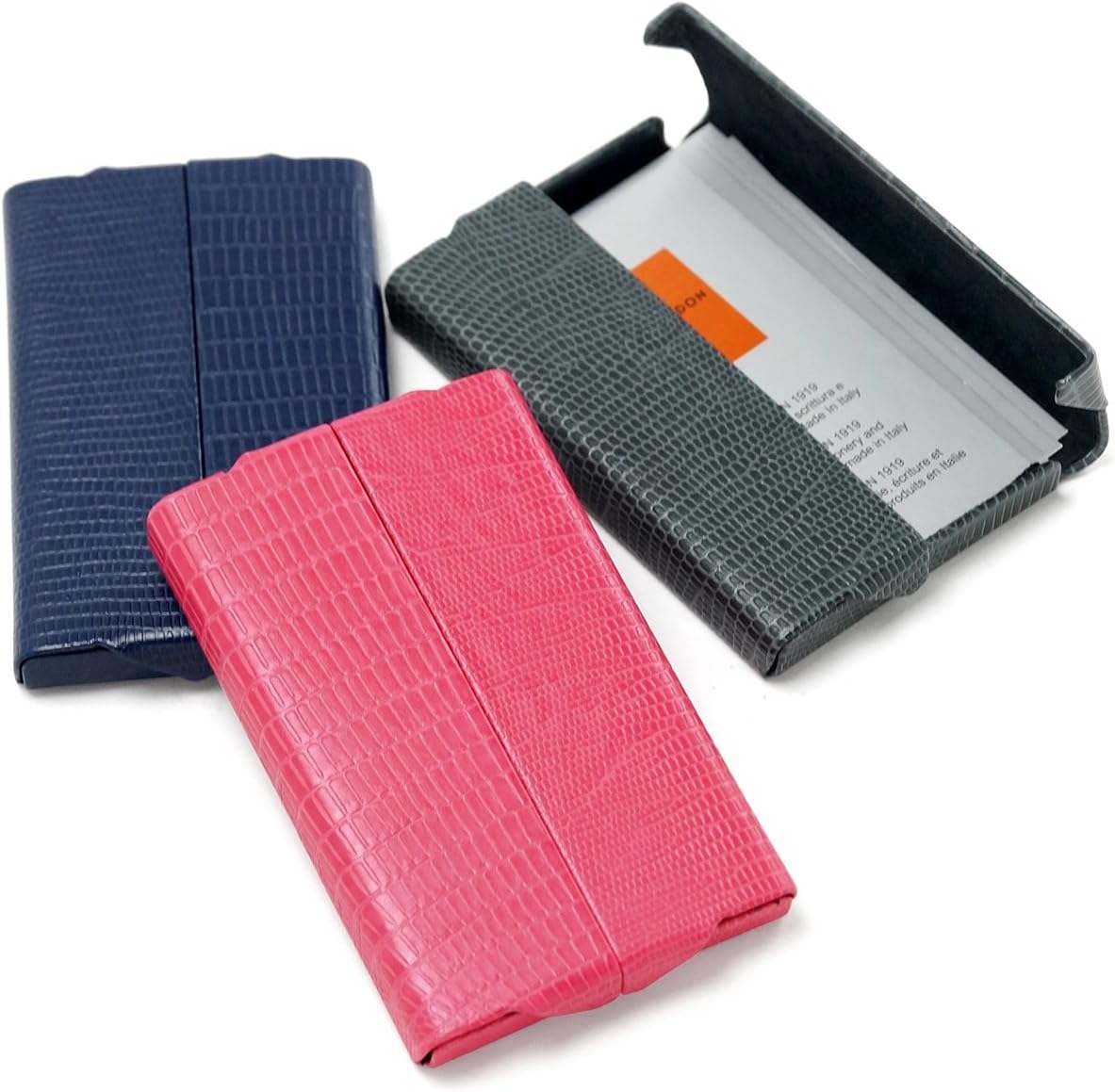 Giorgio Feddon Business Card Holder, Large, Pink, P-CARTE-G