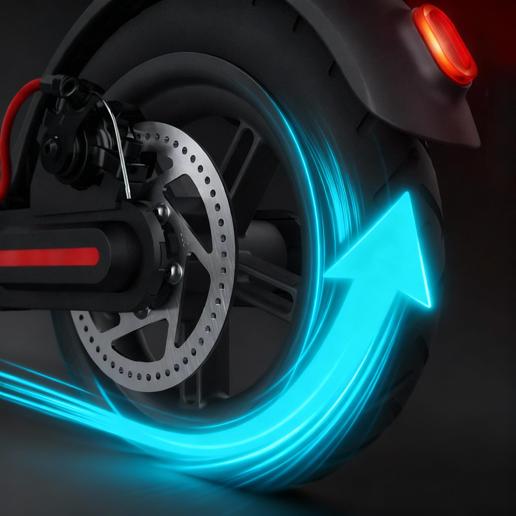 Broco Scooter elettrico Ruota posteriore Scooter Piede nudo Pneumatico posteriore Pneumatico freno a disco Ruota per scooter acrobatico Compatibile con pneumatico Xiaomi Mijia M365