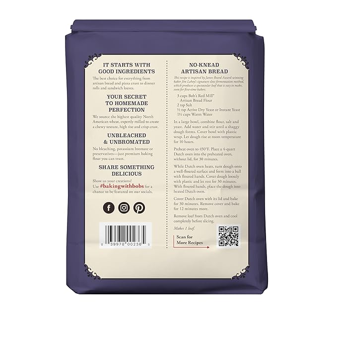 Harina para Pan Artesanal Bob's Red Mill, 5 lb (1 Unidad) - Vegana, Kosher miniatura 4