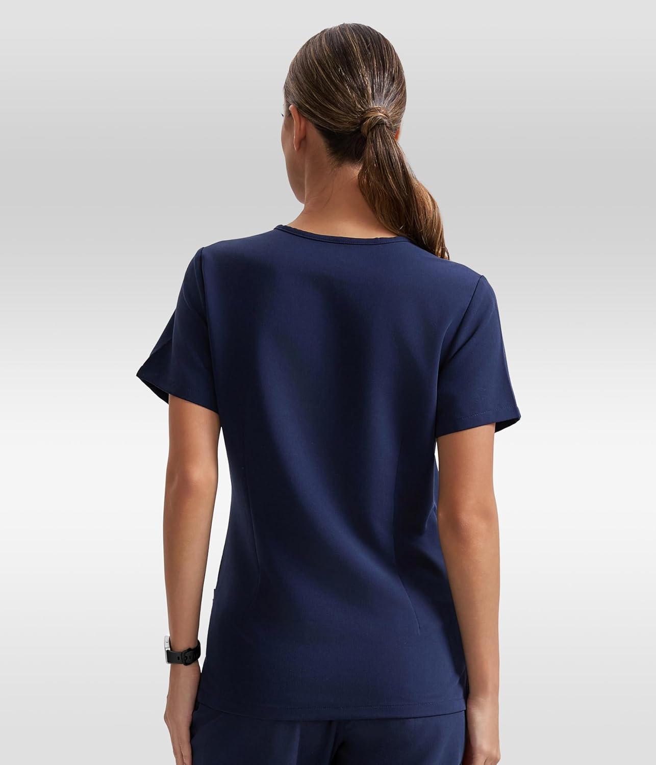 Scrub Tops for Women, Classic V-Neck Fit with 3 Pockets, Comfort Soft Stretch Anti-Wrinkle Medical Scrubs, Easy Care - Image 8