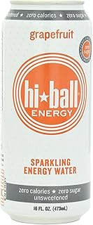 Hi Ball Sparkling Energy Water, Grapefruit, 16 Ounce (Pack of 12)