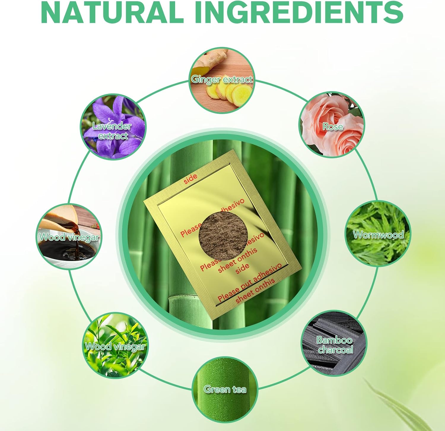 Foot Pads maguja 100Pcs Foot Pads for Foot Care Ginger Foot Patch with Natural Ingredients Bamboo Vinegar and Ginger Powder