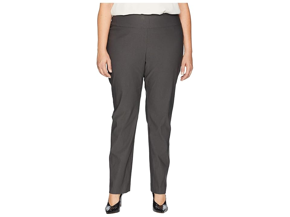 

NIC+ZOE Plus Size Wonderstretch Pants (Graphite) Women's Casual Pants, Gray