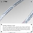 Li-Ning Li-Ning G-Force 8900 Extra Strong Unstrung Badminton Racket with Full Cover | 3U | Maximum Tension ≤ 35 Lbs (White/Silver) gallery image