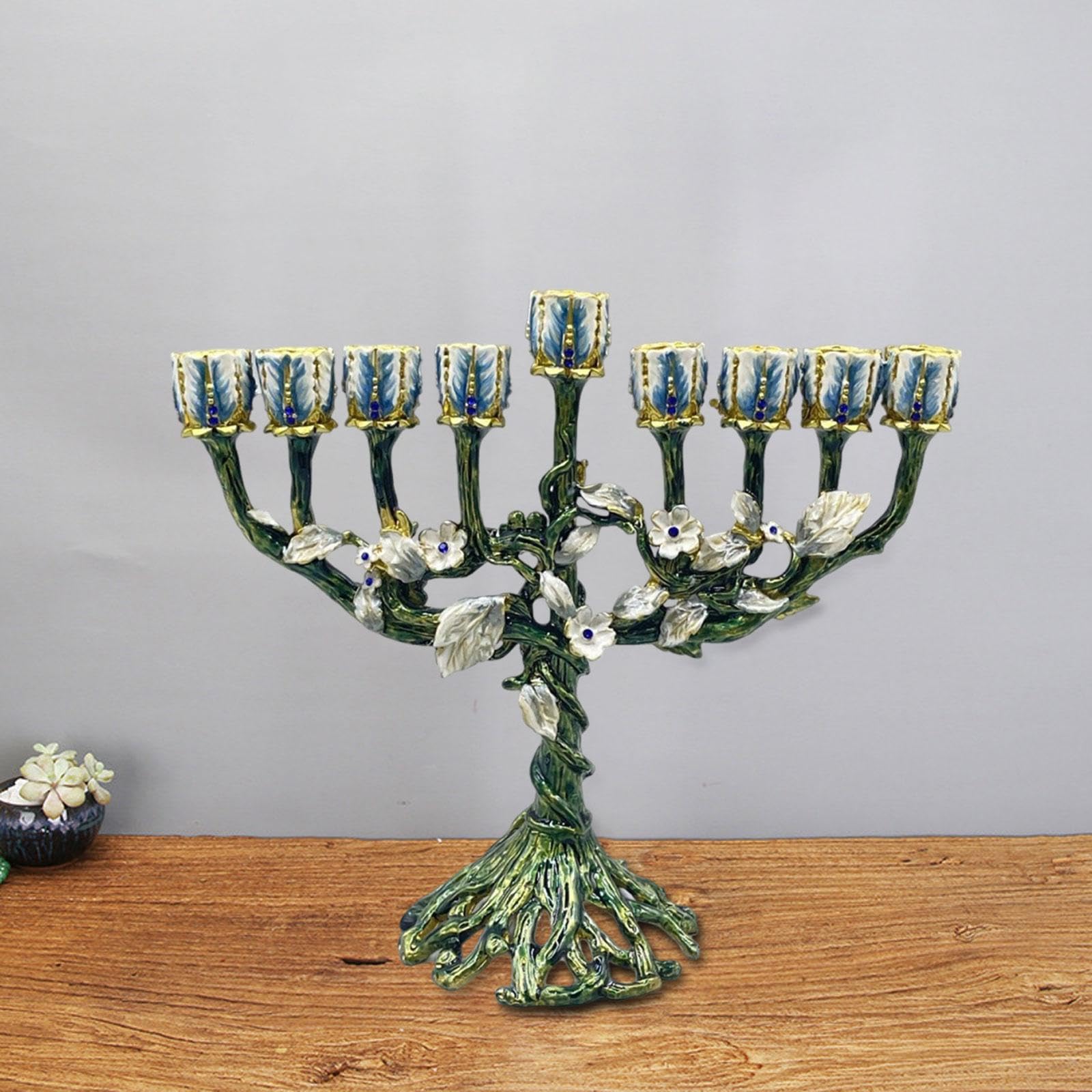 Qianly Candelabro Tradicional de La Menorá, Festival, Hogar,
