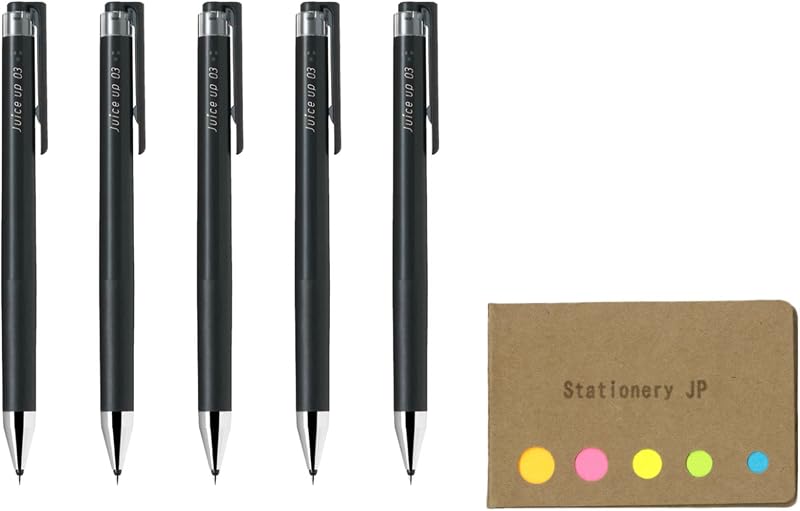 Pilot juice up 03 Retractable Gel Ink Pen 0.3mm Black Ink 5 Pck | Hyper Fine Point Sticky Notes Value Set
