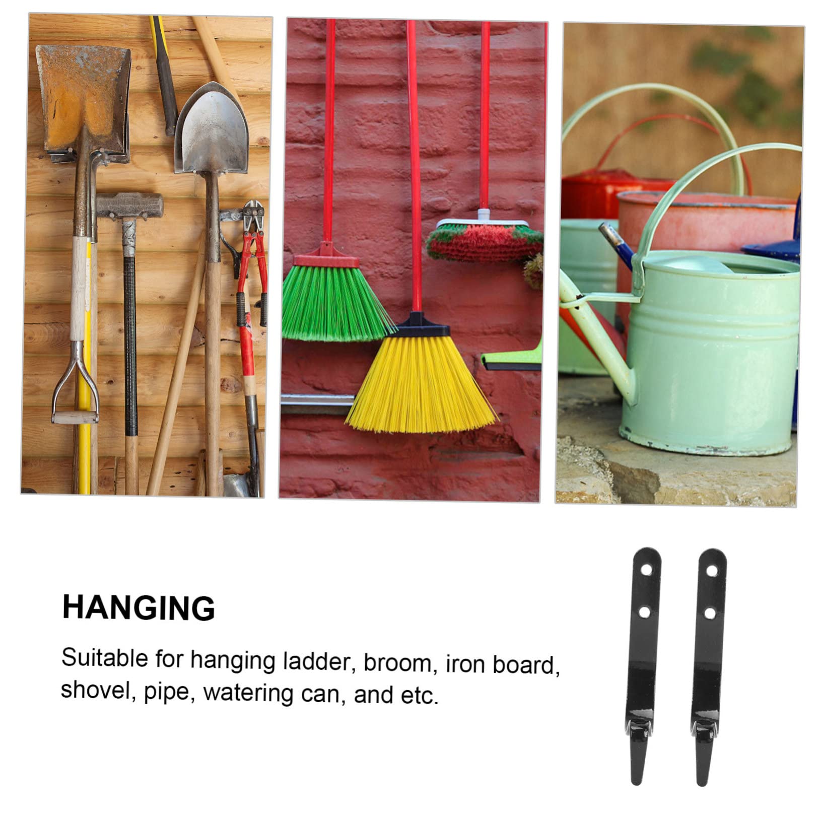 24 szt. Czarne ozdobne haczyki Wystrój domu Zawieszki ścienne Heavy Duty Pegboard Haczyki Wieszak w kształcie litery J Wieszak naścienny Wieszak na kapelusze Haczyki do garnków kuc