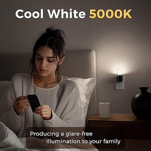 Miniatura 3 de L LOHAS LED Luz nocturna, luces nocturnas regulables enchufables a la pared, luces nocturnas automáticas enchufables con sensor de luz automático,