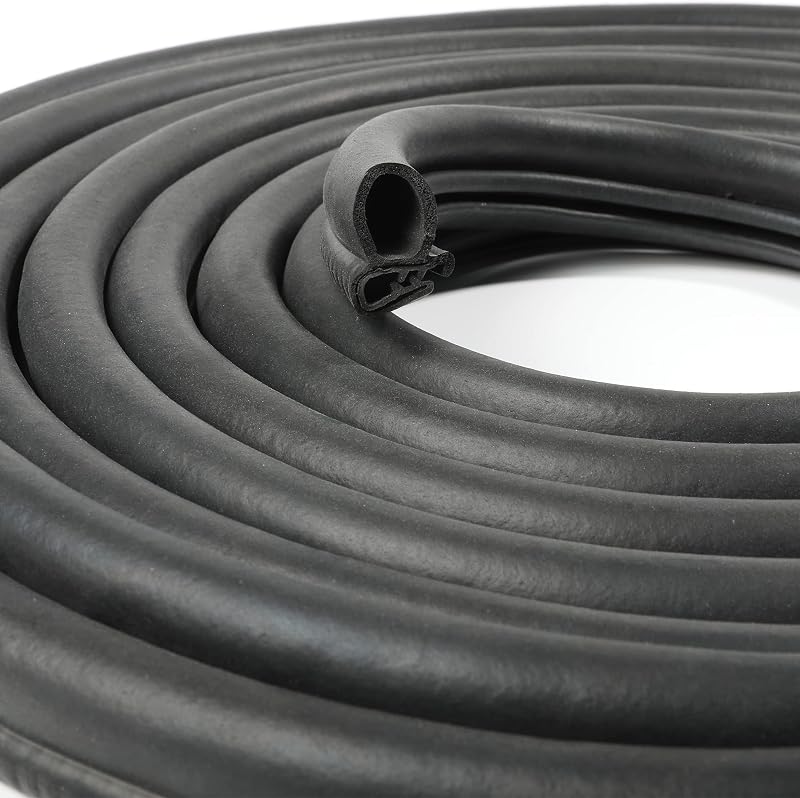 Perfil de Borracha para Vedação Automotiva VAGURFO com Clips de Aço Inoxidável – 9,14 m