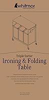 Vista 6 de Whitmor - Organizador de lavandería de 3 secciones con estación plegable - Tabla de planchar, cromado gris
