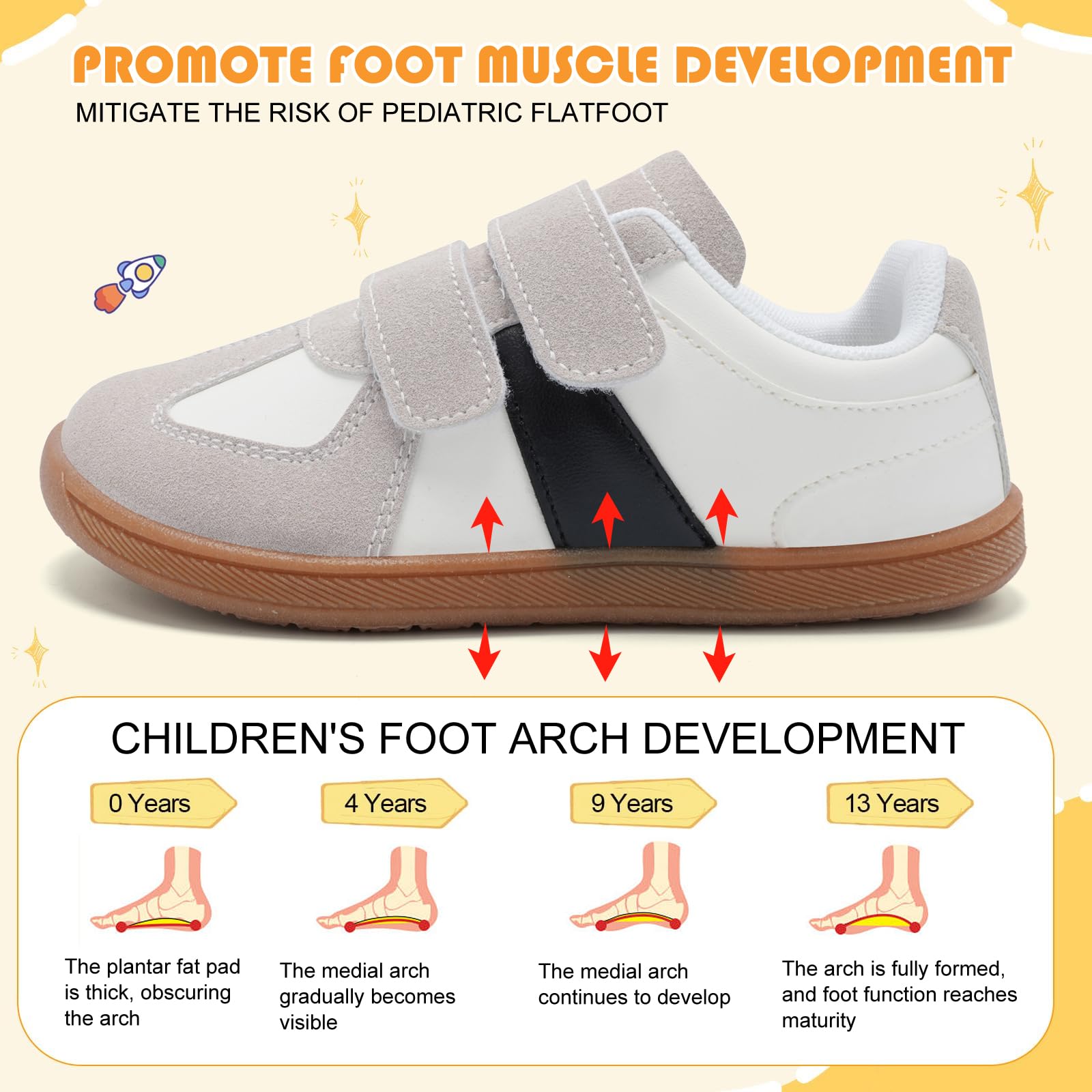 Chaussure Bébé Garcon Fille Basket Enfant Léger Chaussures Premiers Pas Sneakers Barefoot