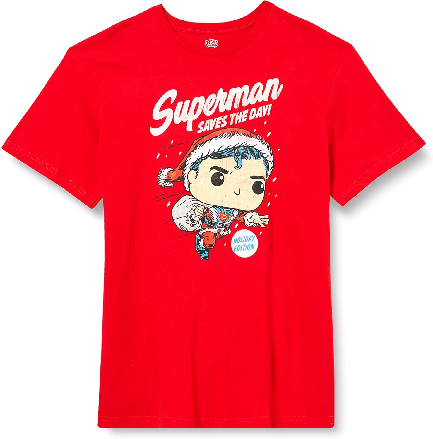 Funko - Pop & Tee DC Comics Superman Exclusive Flocked Action Figure Set, Multi-Colour (137191), Multicolor, One Size