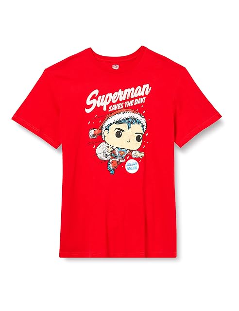 Foto 5 de 5 de Funko- Set Figura Pop & tee DC Comics Superman Exclusive Flocked Muñecos acción, Multicolor (137191)