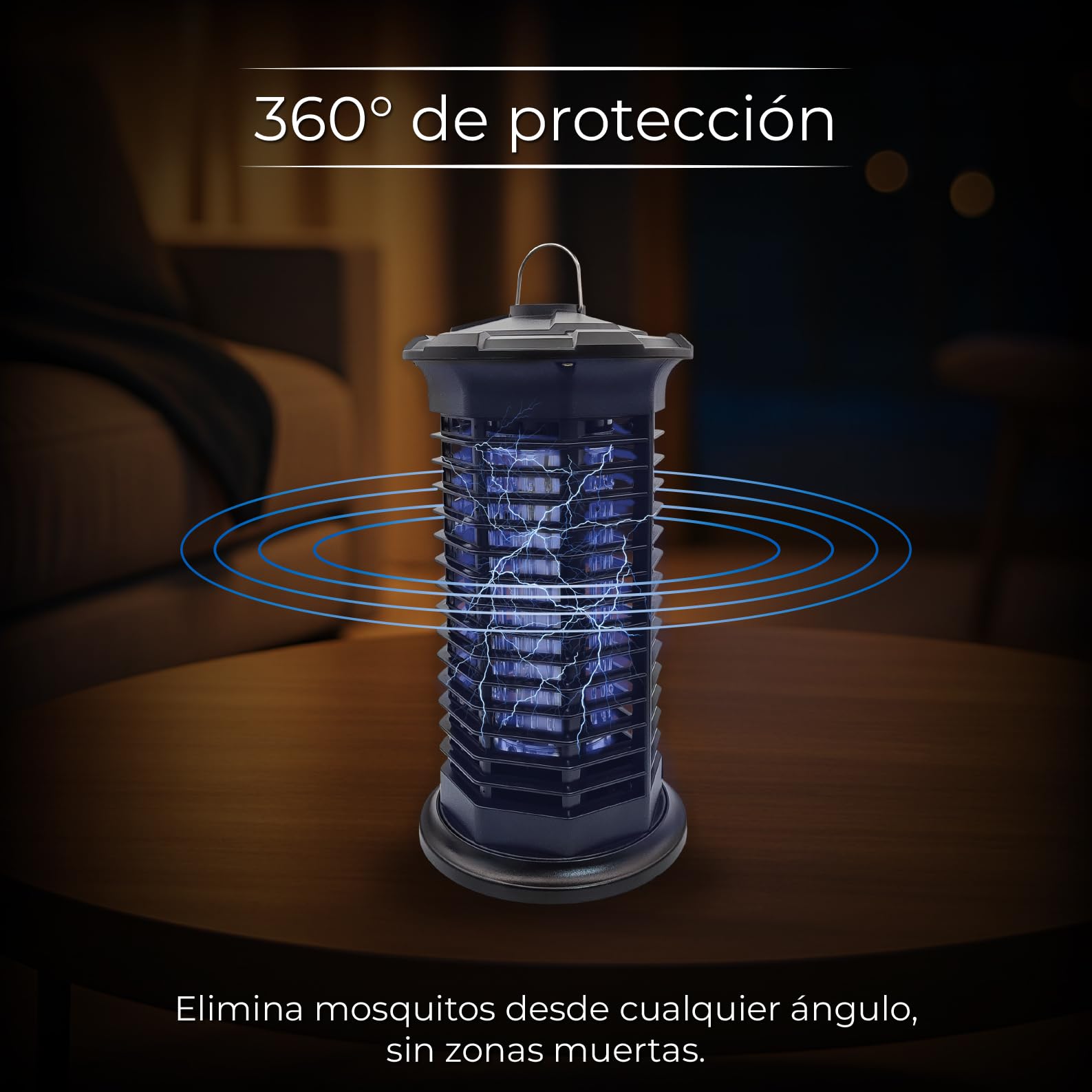 LED ATOMANT 4X Elektrischer Insektenvernichter 11W 1000V UVA für 35m² | Schutzgitter, Auffangschale und Reinigungsbürste inklusive