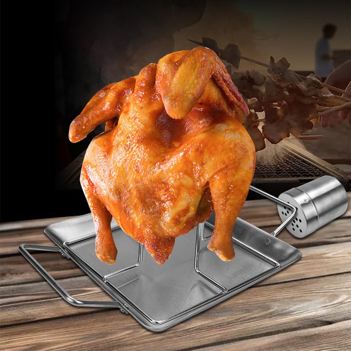 Puszka na piwo, stojak na kurczaka, stojak na kurczaka, stojak na pieczenie kurczaka, stojak na grilla, indyk, zdejmowany grill z indykiem, narzędzie do grillowania na świeżym powietrzu,