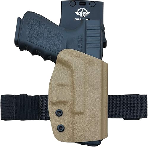 Glock 19 Funda OWB Kydex para Glock 19 19x Glock 23 25 32 Glock 17 22 31 Glock 26 27 33 45 (Gen1-5) Pistola  Cintura exterior para llevar 1.5-2