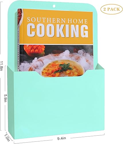 Miniatura 2 de Soporte magnético para archivos, paquete de 2 soportes magnéticos para refrigerador, archivadores y refrigerador, organizador de archivos magnético