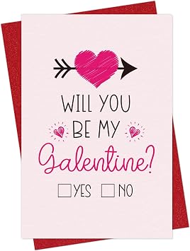 D4DREAM Happy Galentines Day Cards for Her Will You Be My Galentines Valentines Greeting Card for Friends Best Friend Pink Love Card Happy Galentines Gifts Card with Envelope for Friends Girl Women | Will You Be My Galentines, Pink Love Themed Galentines Gifts, 5.5x8