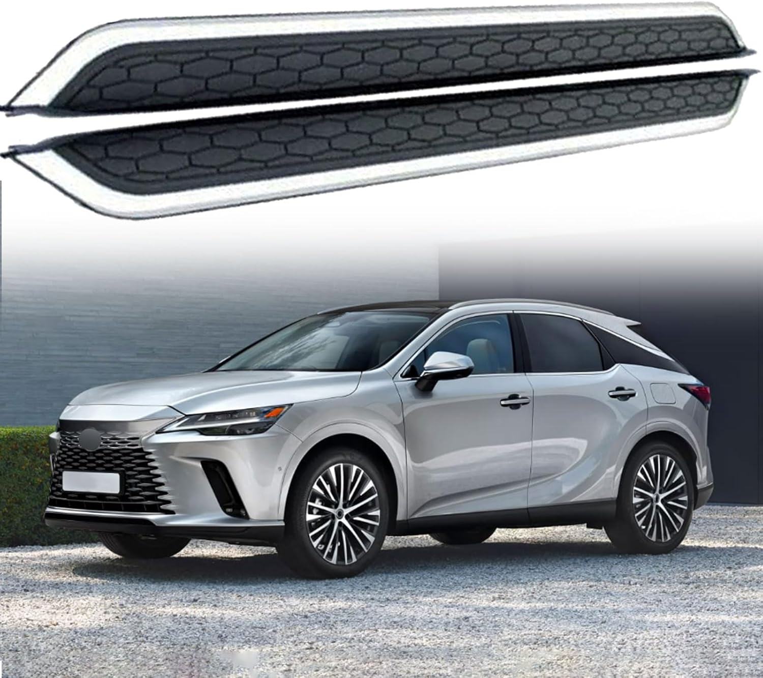 Running Board Compatible with Lexus RX 350 450 500 2023 2024 2025 2026 Side Step Aluminum Running Boards Nerf Bar Pedal with Brackets 2PCS