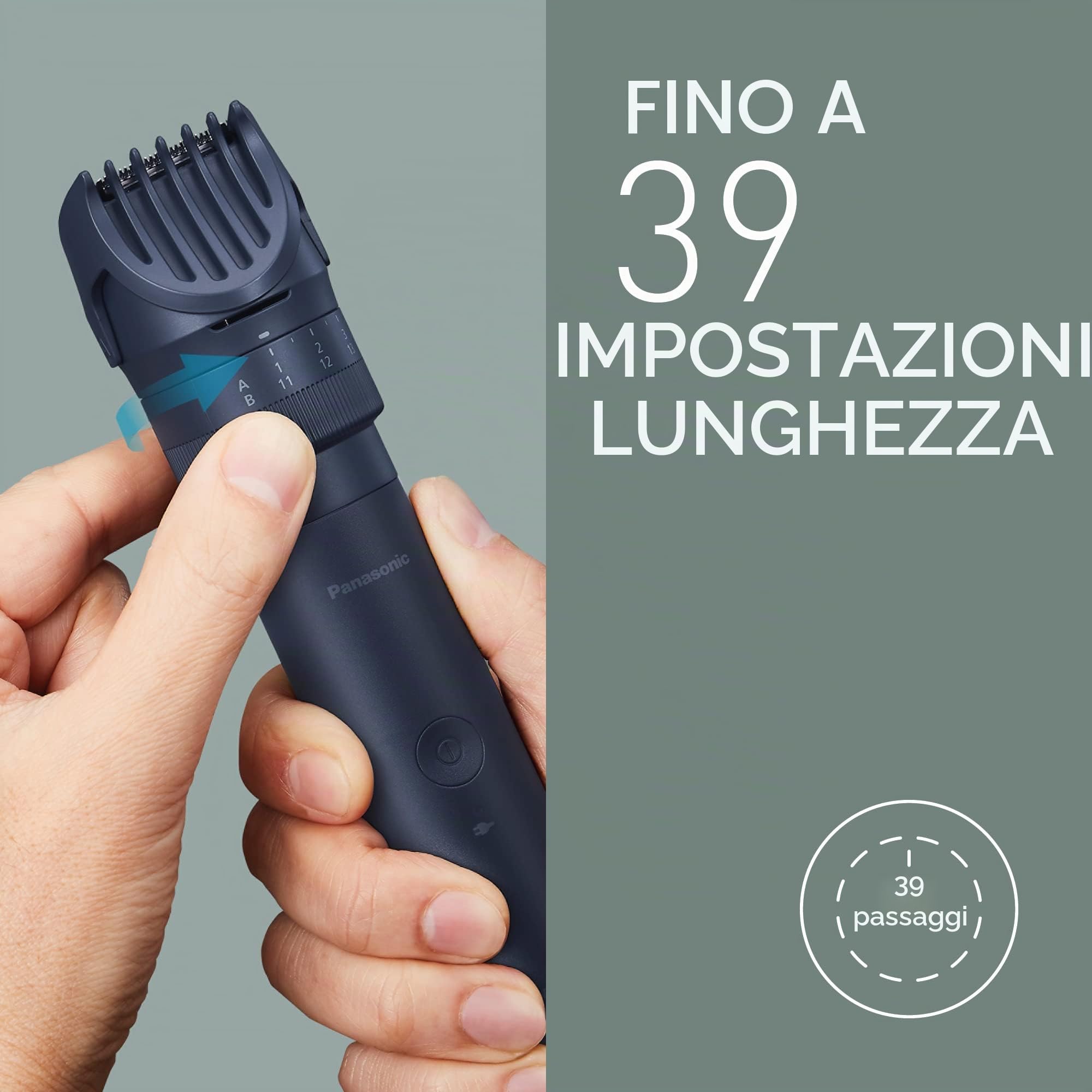 Panasonic MULTISHAPE Sistema Modulare per la Cura della Persona ER-CTN1, regolabarba e tagliacapelli per uomo con batteria ricaricabile Ni-MH