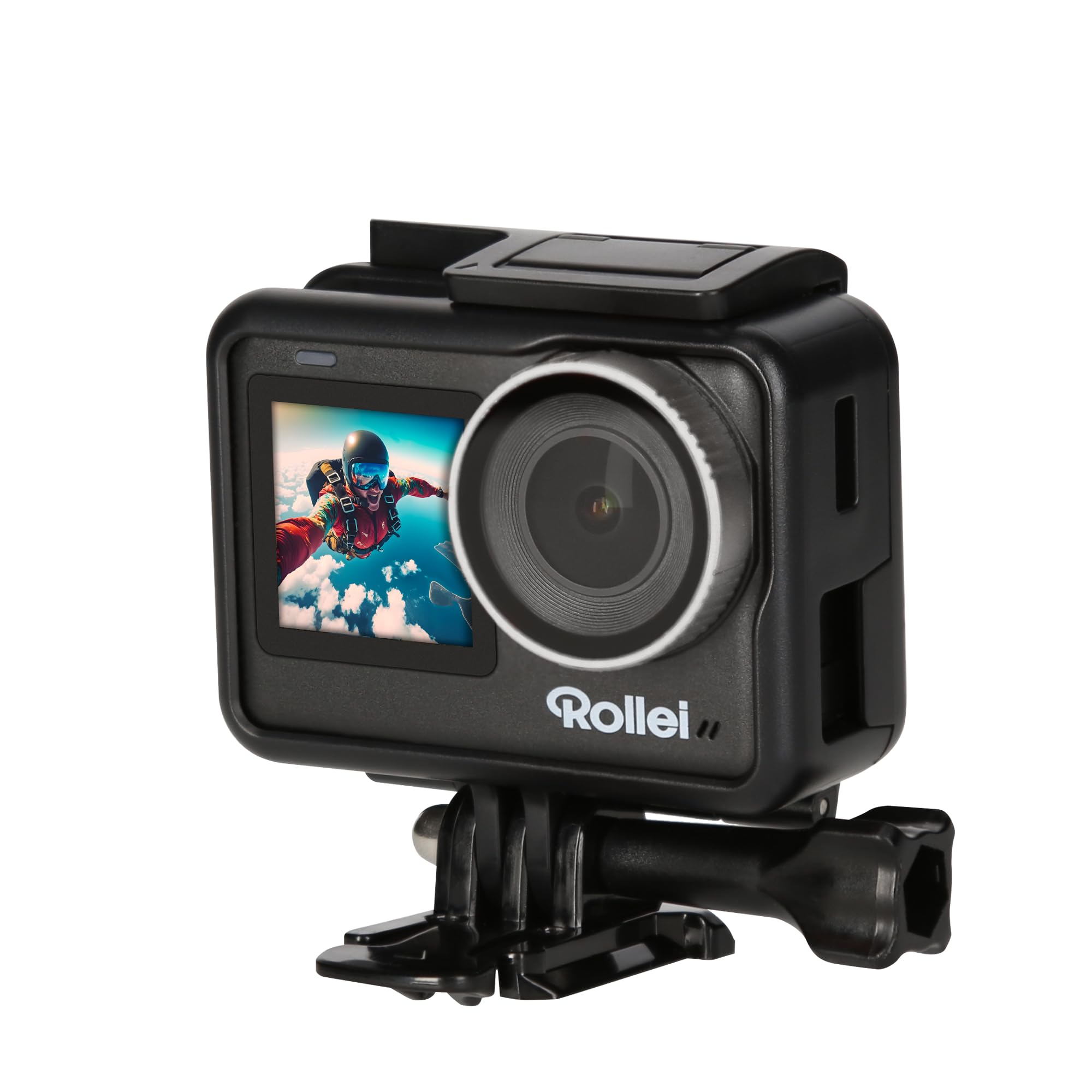 Rollei Action One Lite: la tua azione, la tua perfezione Cattura video 4K, foto da 20MP con 2 display, stabilizzazione dell'immagine e modalità creative. Controllo touch screen e app per scattare