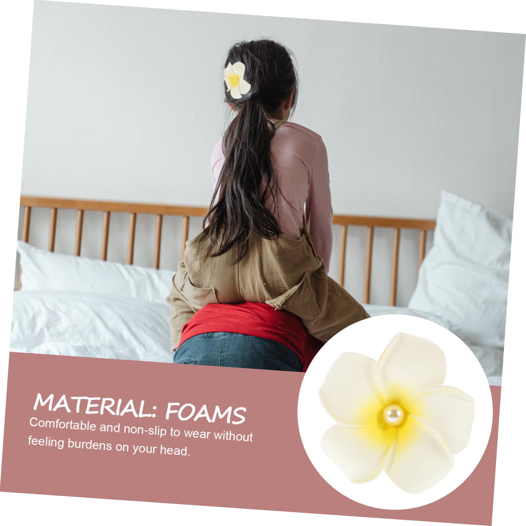 Abaodam 50stücke U-förmiger Haarspangen-haaraccessoire Teiliges Plumeria Blumen-haarpin Für Damen Für Hochzeiten Partys Und Alltag Rutschfest Und Langlebig