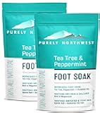 Epsom Salt Tea Tree Foot & Body Soak-Toenail Repair & Ingrown Nails, Athletes Foot Burning & Itching-Stubborn Foot Odor & Softens Callouses-Purely Northwest-USA 2 LB
