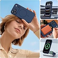 Vista 207 de Miracase Funda diseñada para iPhone 13 Pro Max con protector de pantalla, [forro de microfibra suave antiarañazos], funda protectora de silicona