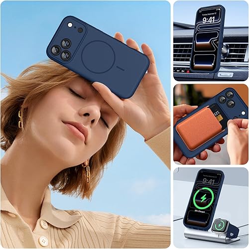 Miniatura 249 de Miracase - Funda diseñada para iPhone 11 con protector de pantalla, funda de goma de silicona líquida, protección total contra caídas y a prueba