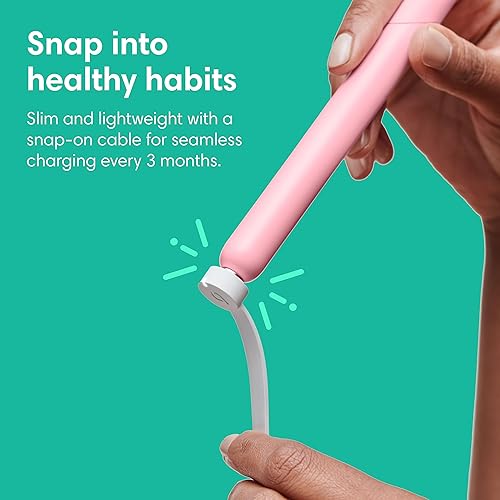 Miniatura 9 de Quip Rechargeable Smart Sonic Toothbrush for Adults - Timed Electric Toothbrush with Bluetooth & Rewards App - Replaceable Brush Head, Soft Ocean