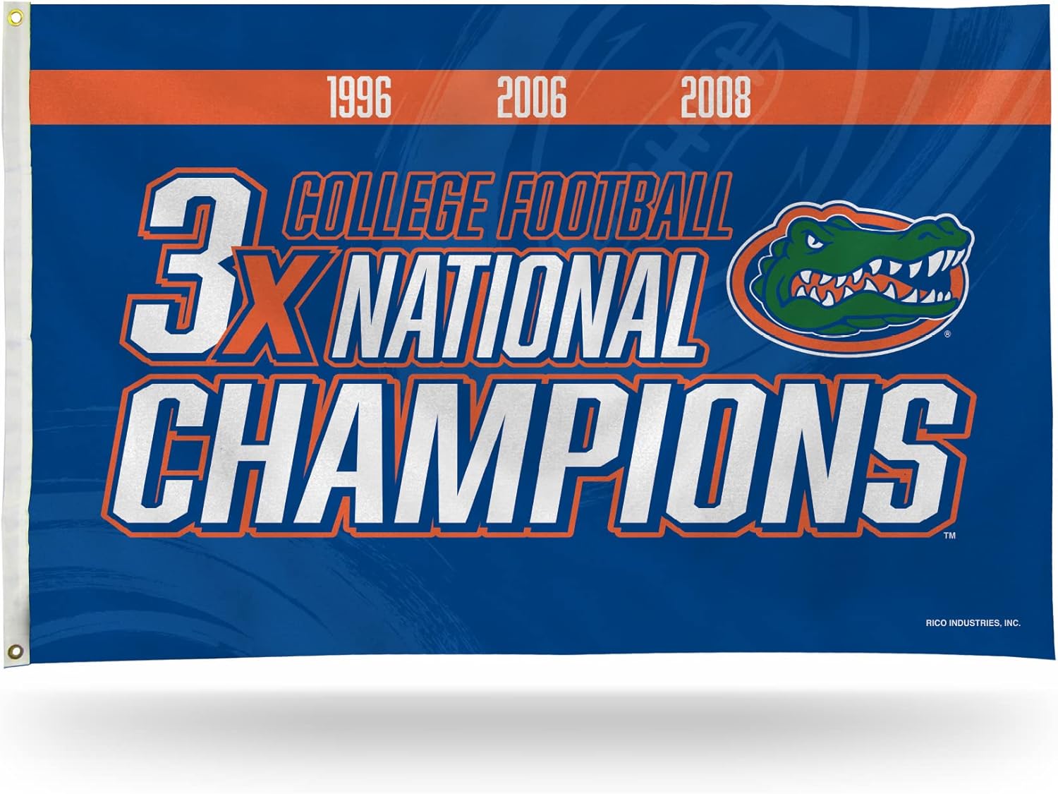 Rico FGB1001NC3T Florida University 3 Time College Football Champs Banner Flag