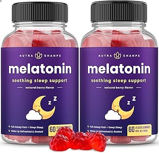 (2-Pack) Melatonin Gummies for Kids & Adults | Natural Sleep Aid Drug-Free, Vegan Berry Flavor Kids Melatonin Gummy Supplement | 120 Sleep Gummies | 2.5mg, 5mg or 10mg Dose | Sleeping Pills Substitute