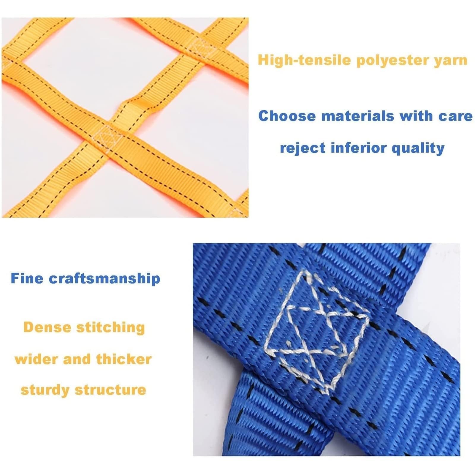 Rete di carico, reti di Sollevamento per carichi - Rete di Sollevamento in Poliestere, Rete di Sicurezza Resistente per camioncini, Rete Elastica antistrappo per Sollevamento e Trasporto