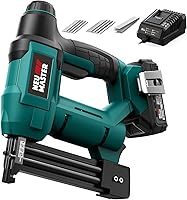 NEU MASTER Cordless 18 Gauge Brad Nailer/Staple Gun Kit - 20V 2.0Ah Battery, Charger, 800 Nails & 200 Staples