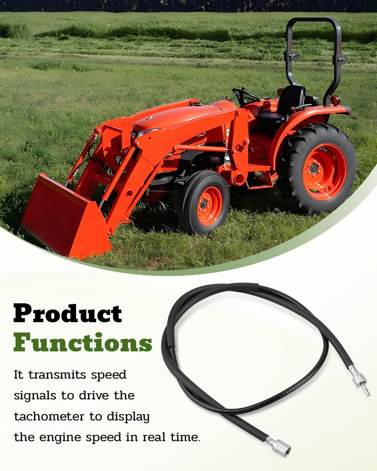 Tachometer Cable Fit for Kubota L2501 L2502 L3200 L3800 Tractor