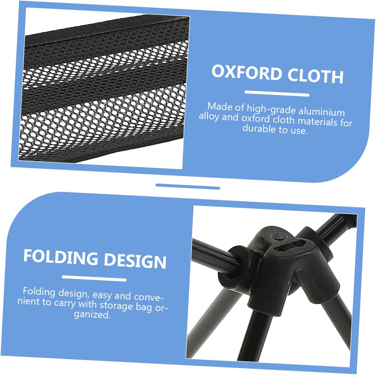 Portable Foldable Camping Chair Lightweight Outdoor Stool Compact and Space-Saving for Fishing Hiking Picnic Black