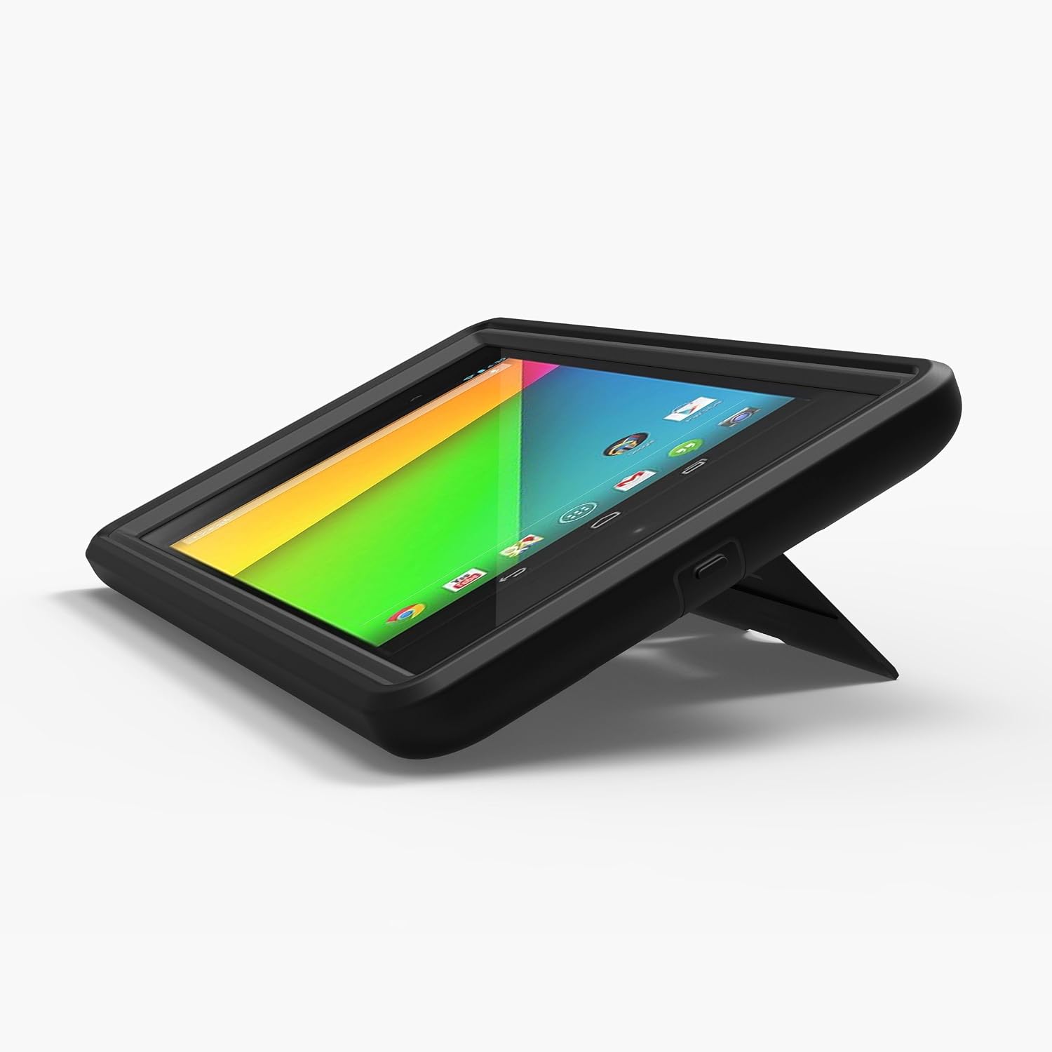 Google Nexus 7 2013 Case - Poetic Google Nexus 7 2013 Case [Revolution Series] - [Heavy Duty] [Dual Layer] [Screen Shield] Protective Hybrid Case with Built-In Screen Protector for Google Nexus 7 2nd Gen 2013 Black (3 Year Manufacturer Warranty From Poetic)