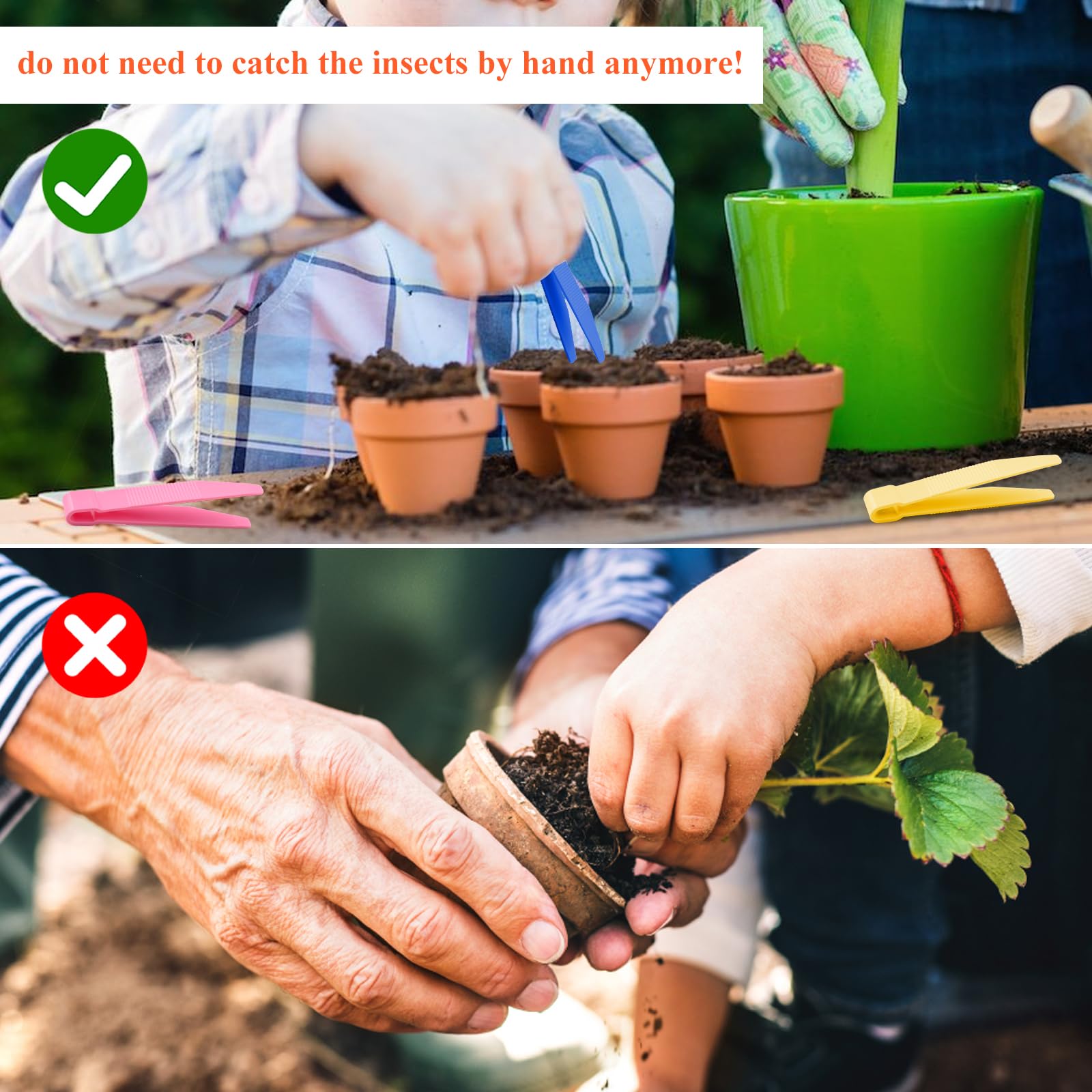 15 pinzette per bambini in plastica colorata giocattolo educativo per abilità motorie fini, perline da stirare, conteggio