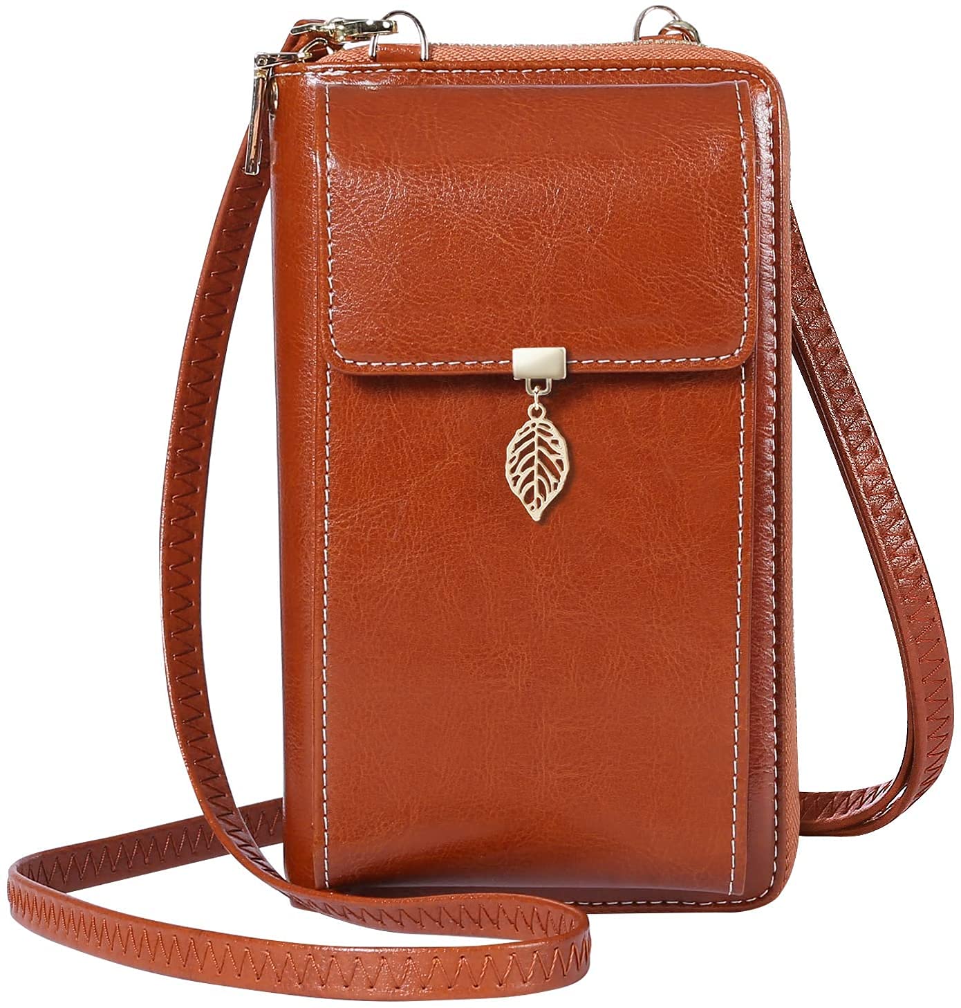 HUANLANGSmall Crossbody Phone Bags for Women Leather Cell Phone Purse Wallet