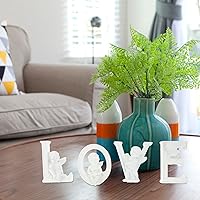 Vista 6 de 1 juego de 4 piezas de adornos de resina, letras de amor, decoración de estatua de resina, adorno de amor para el día de San Valentín, adorno