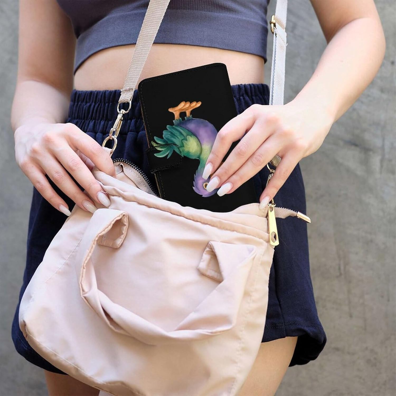 Dodo Bird Women's Long Wallets Leather Purse Fold Clutch Credit Card Holder