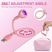 Vista 44 de AORAEM Lámpara LED UV para uñas: lámpara U V de cuello de cisne de doble cabeza para uñas de gel, luz LED de curación flash con 6 lupas para el Negro