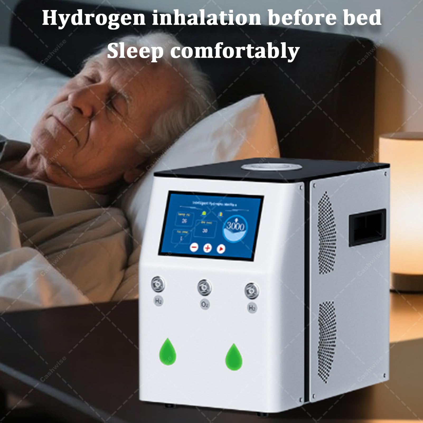 Trójdrożny inhalator wodorowy, wysoka czystość 99,99%, generator wodoru H2 o niskim poziomie hałasu, generator wody wodorowej, wyświetlacz dotykowy LED 900ml/min