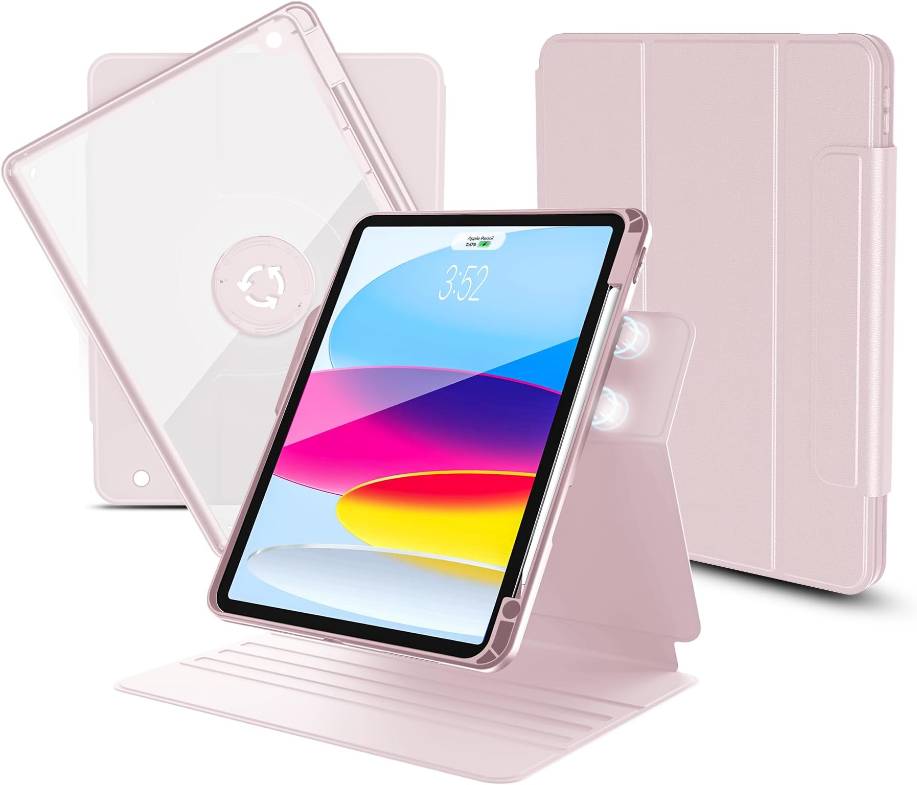Amazon.com: for iPad 9th Generation Case 2021 10.2 Inch Maglev Slide ...