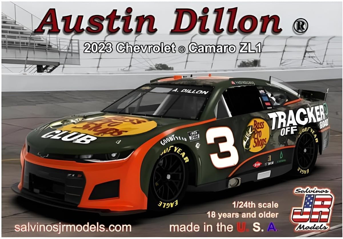 Salvinos JR Models 1/24 Scale RCC2023ADP 2023 Camaro ZL1#3 Plastic Model Racecar Kit - Assembly Required