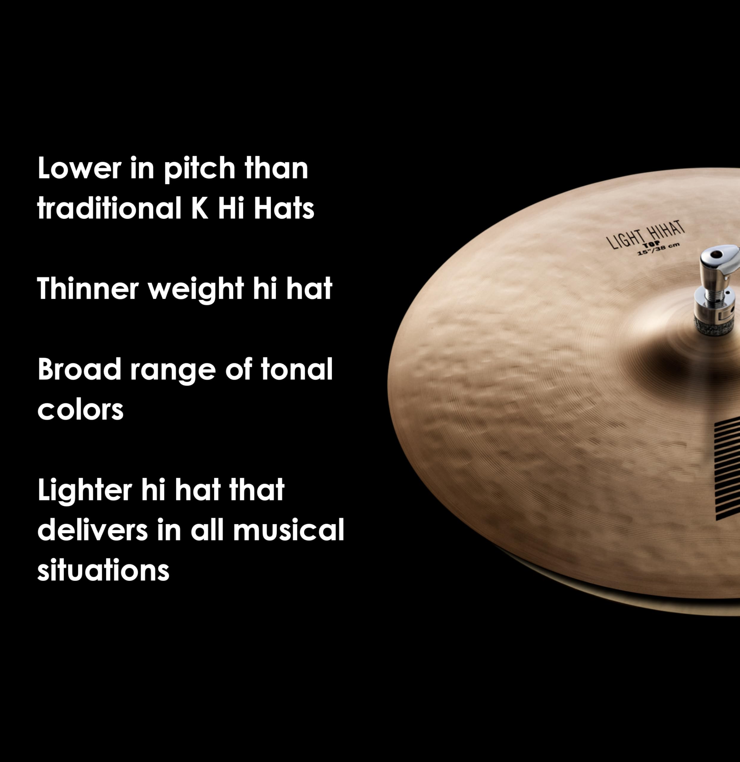 Zildjian K' Light HiHat 15", Traditional Finish - HiHat