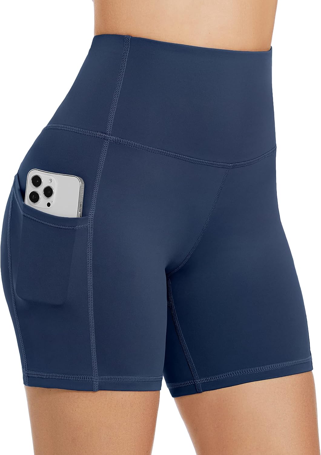 Custer’s Night High Waist Out Pocket Yoga Short Tummy Control Workout Running 4 Way Stretch Yoga Leggings