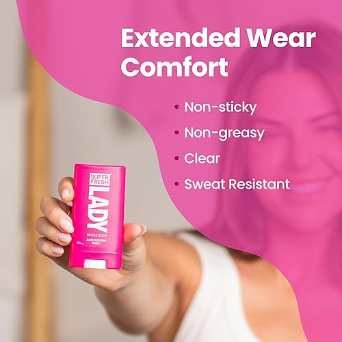 Miniatura 7 de Lady Parts - Barra antirozaduras y fricción que evita las rozaduras de la piel y la irritación, bálsamo suave sin perfume con aloe para muslos