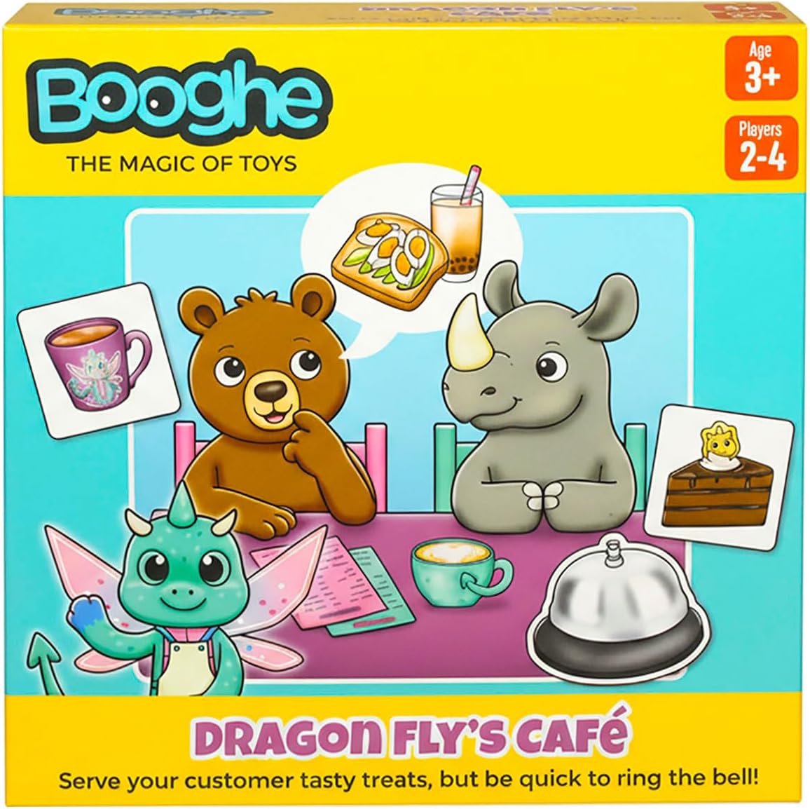 Dragon Fly’s Cafe – Kids Matching & Memory Board Game, Fun Family, Group, and Party Game for Ages 3+, Café-Themed Interactive Game for 2–4 Players