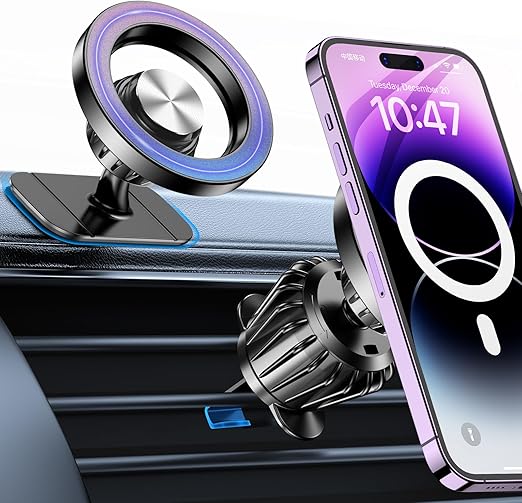 Kaistyle for Magsafe Car Mount【20 Strong Magnets】Magnetic Phone Holder for Car Phone Holder Mount Dash【360°】Cell Phone Holders for Your Car Accessories for Women Men iPhone 16 Pro Max 15 14 13 12 Plus